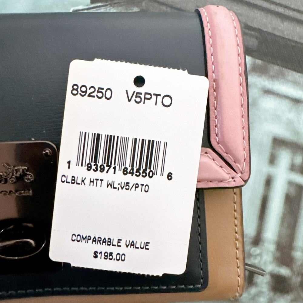 Coach 89250 Hutton Wallet In Colorblock - Picture 7 of 9